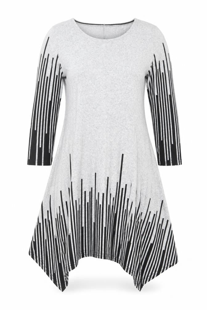 Izabel London Women’s Grey Striped Shift Dress Size 12