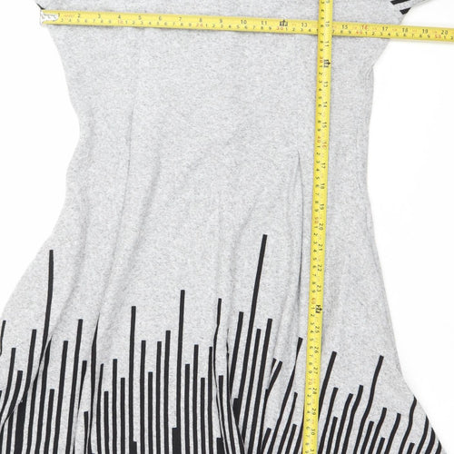 Izabel London Women’s Grey Striped Shift Dress Size 12