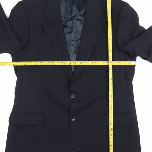 Marks and Spencer Men’s Navy Blue 42L Wool Blend Blazer Jacket