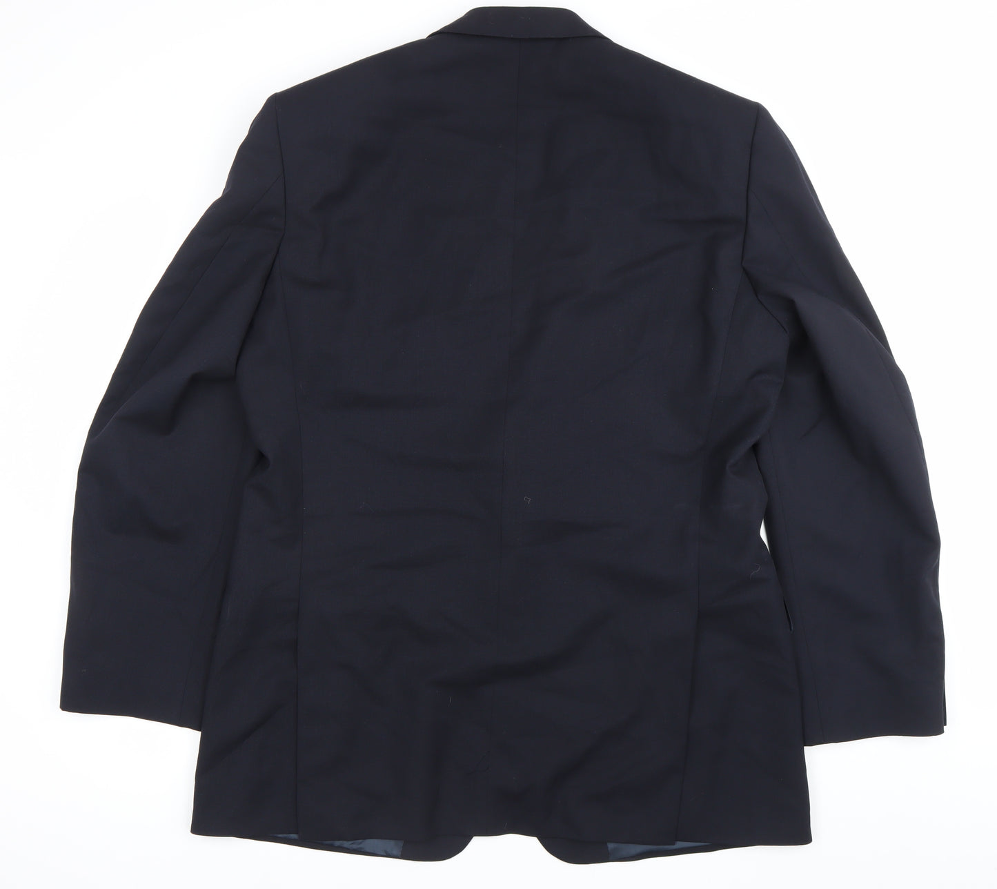 Marks and Spencer Men’s Navy Blue 42L Wool Blend Blazer Jacket