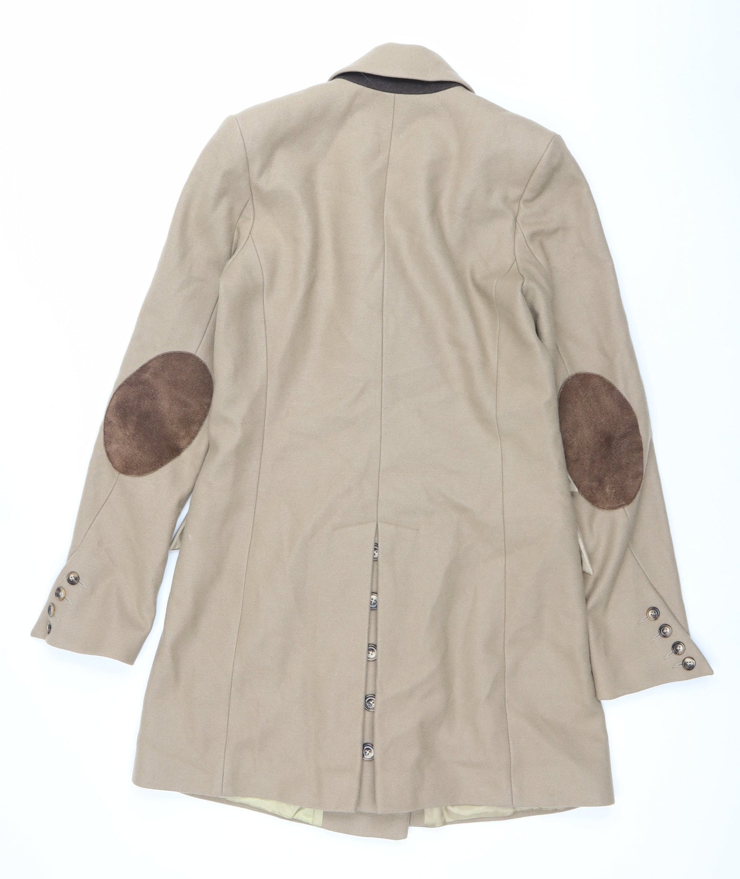 ASOS Women’s Beige Wool Blend Pea Coat UK 8 Mid-Length Classic