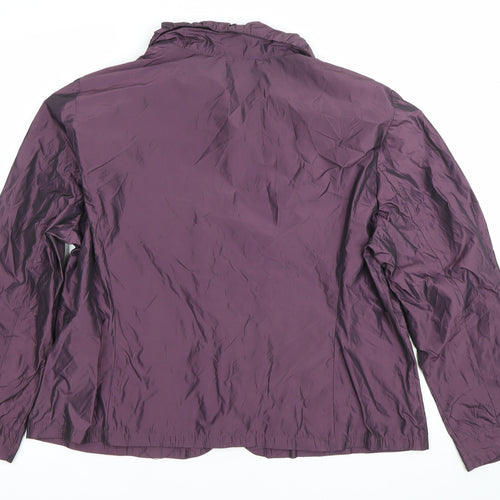 KSK Selection Womens Purple Blazer Jacket Size 12 Buttoned Pockets