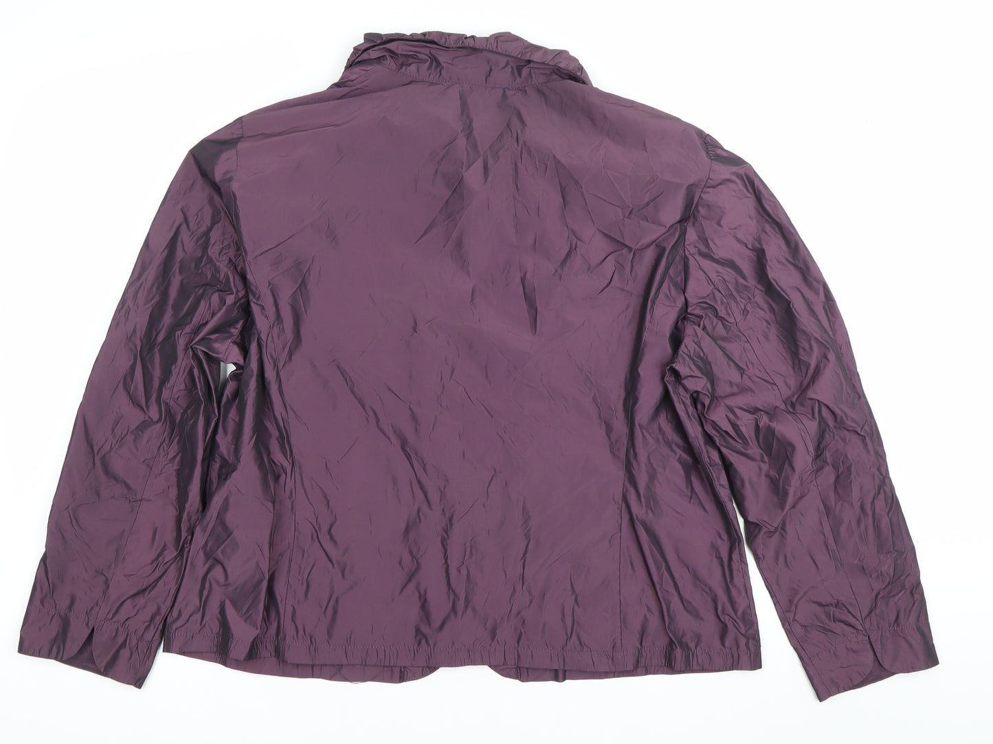 KSK Selection Womens Purple Blazer Jacket Size 12 Buttoned Pockets