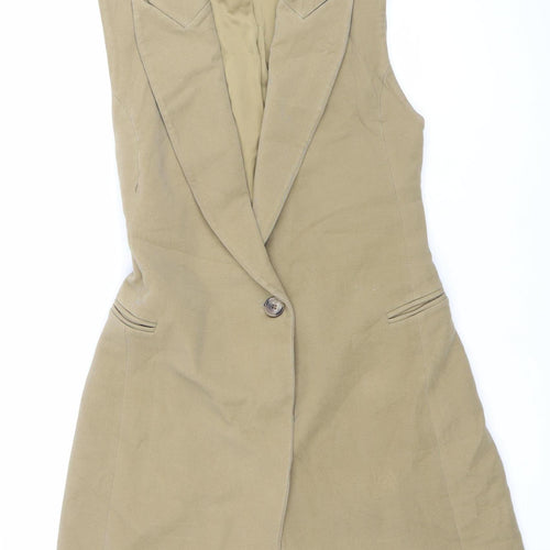 & Other Stories Women’s Beige Mid-Length Waistcoat Size 8
