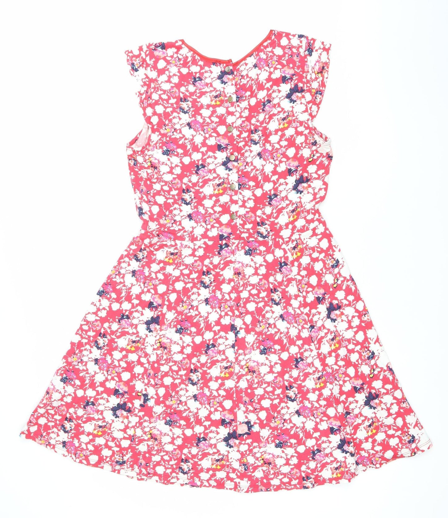 Warehouse Women’s Pink Floral Fit & Flare Dress Size 8 Sleeveless