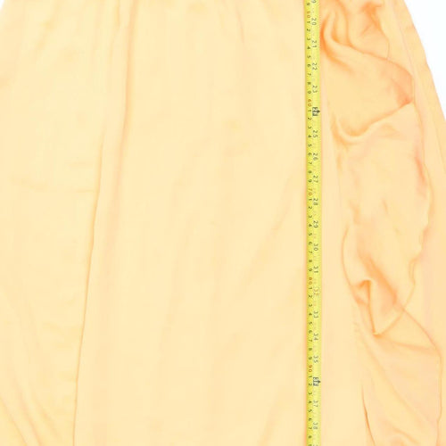 Jarlo Women’s Orange Maxi Dress Size 12 One Shoulder Ruffle