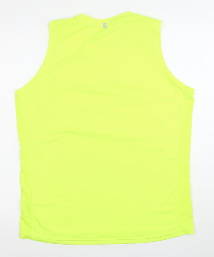 Crane Men's Yellow Sleeveless Tank Top L Moisture Wicking