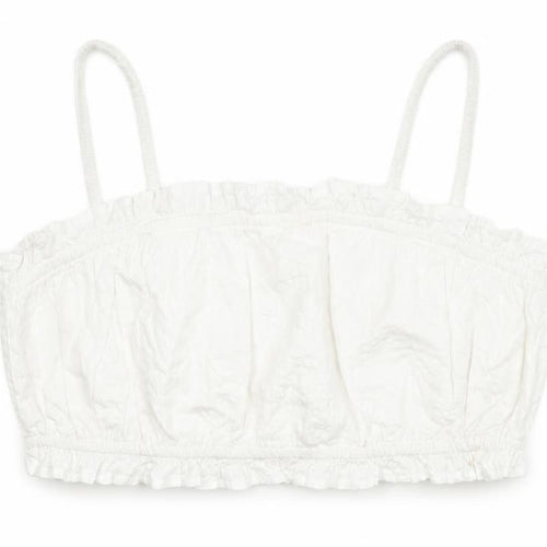 Dizzy Lizzy Women’s White Ruffle Camisole Tank Top Size M