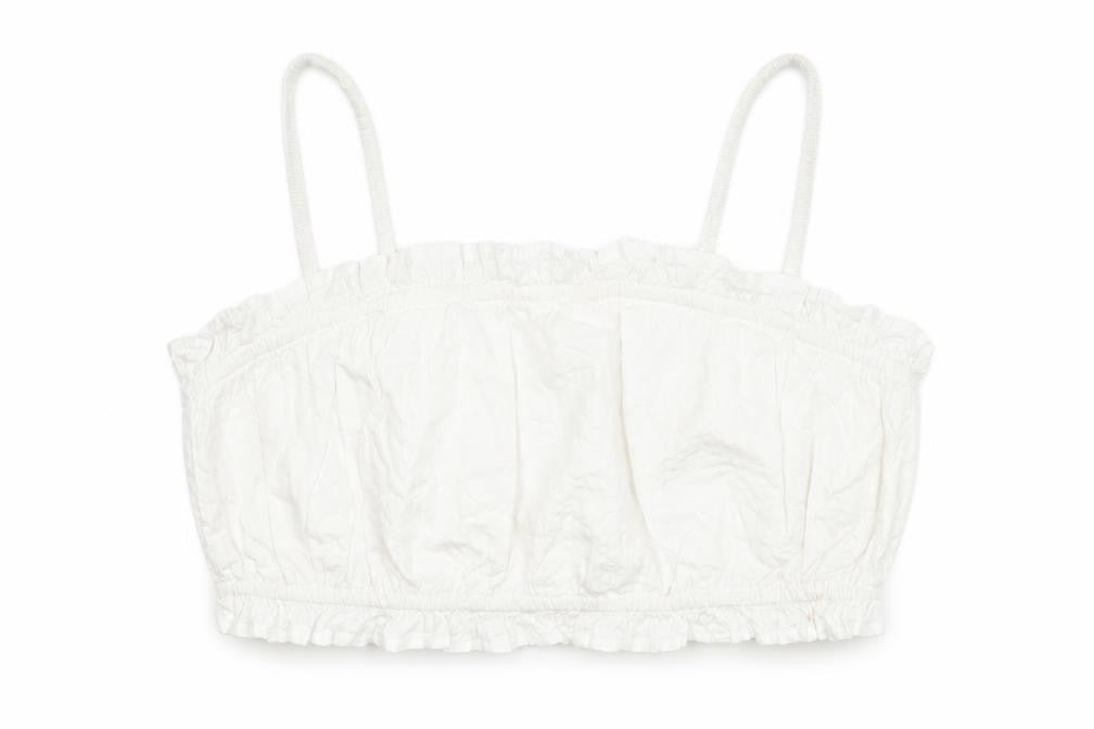 Dizzy Lizzy Women’s White Ruffle Camisole Tank Top Size M
