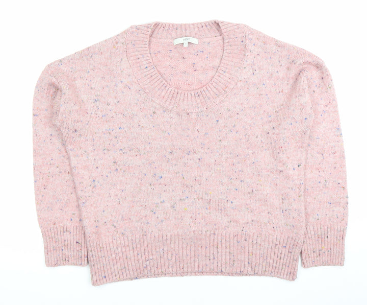 Next Womens Pink Size 12 Scoop Neck Knit Jumper