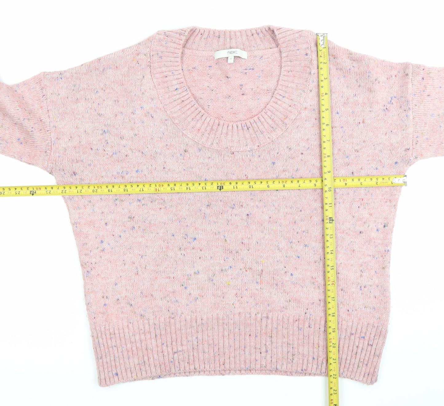 Next Womens Pink Size 12 Scoop Neck Knit Jumper