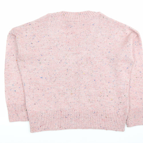 Next Womens Pink Size 12 Scoop Neck Knit Jumper