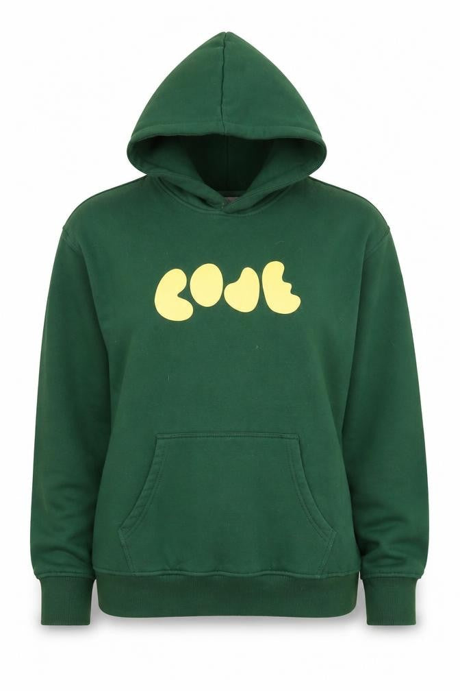CiCi Loud & Proud Green Cotton Pullover Hoodie Women M