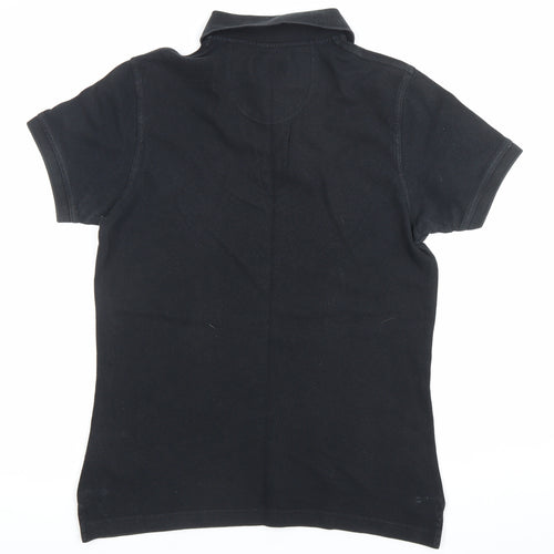 Barbour Men’s Black Cotton Short Sleeve Polo Shirt Size S