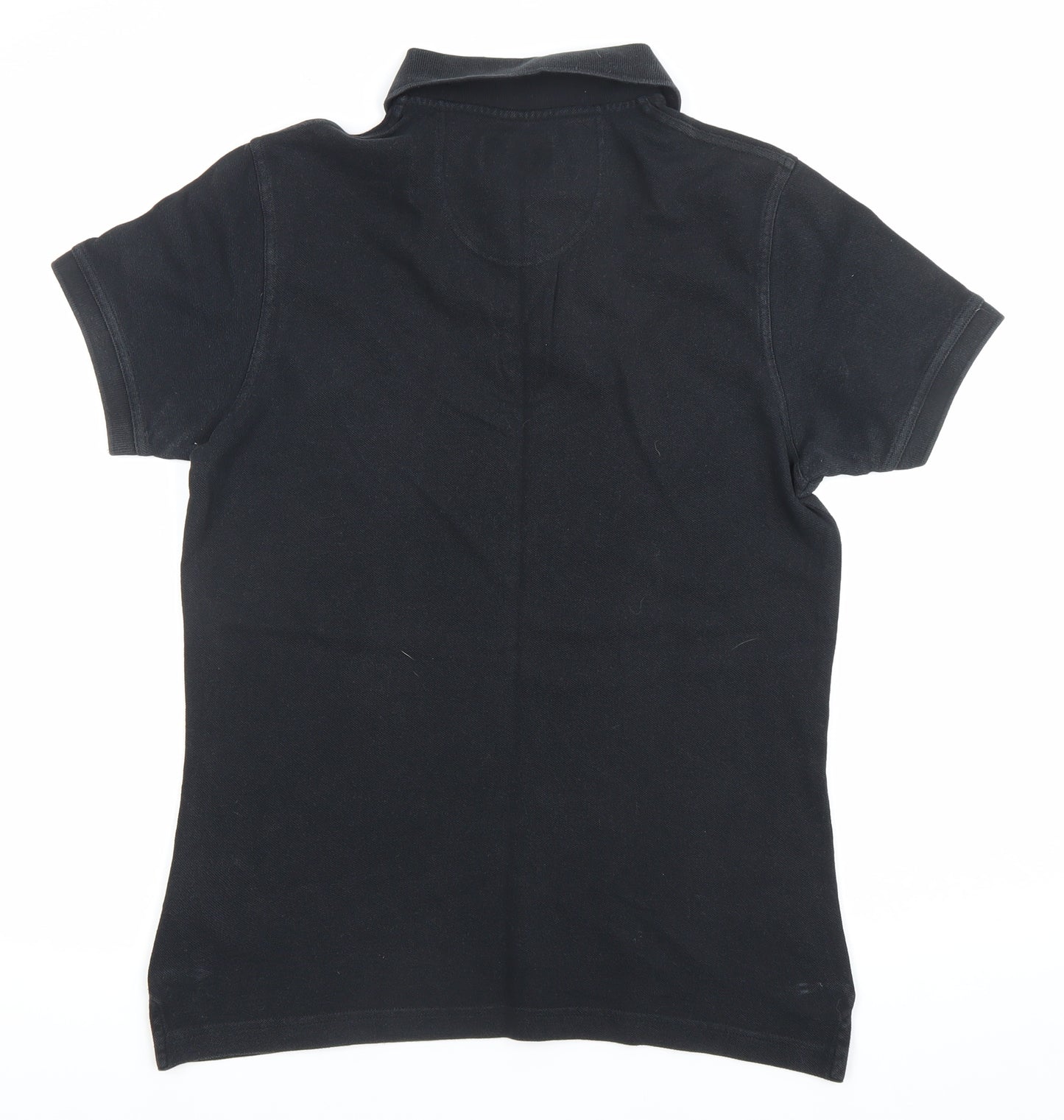 Barbour Men’s Black Cotton Short Sleeve Polo Shirt Size S