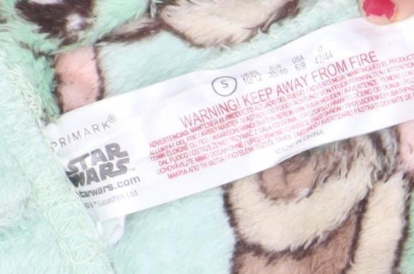 Primark Women’s Green Star Wars Pyjama Pants S Fleece Trousers