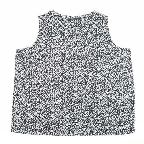 Marks and Spencer Women’s Black White Animal Print Tank Top Size 22