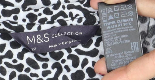 Marks and Spencer Women’s Black White Animal Print Tank Top Size 22