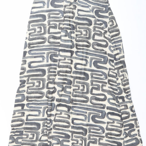 Zara Women’s Multicoloured XS Slip Dress Geometric Midi Summer