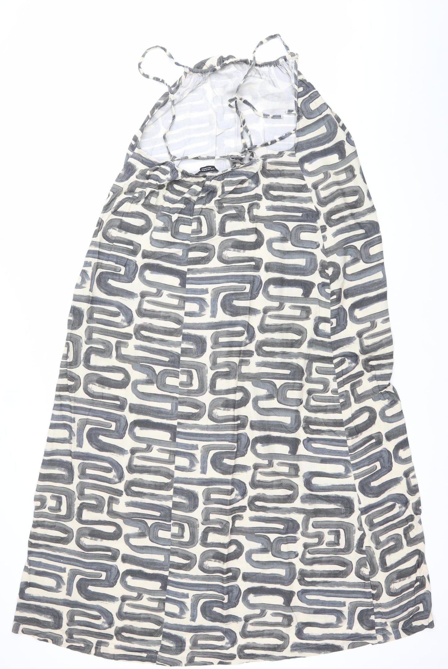 Zara Women’s Multicoloured XS Slip Dress Geometric Midi Summer