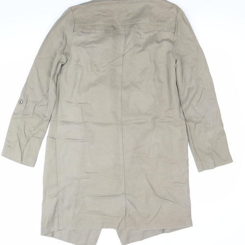 Marks and Spencer Women Beige Petite Size 6P Lyocell Coatigan