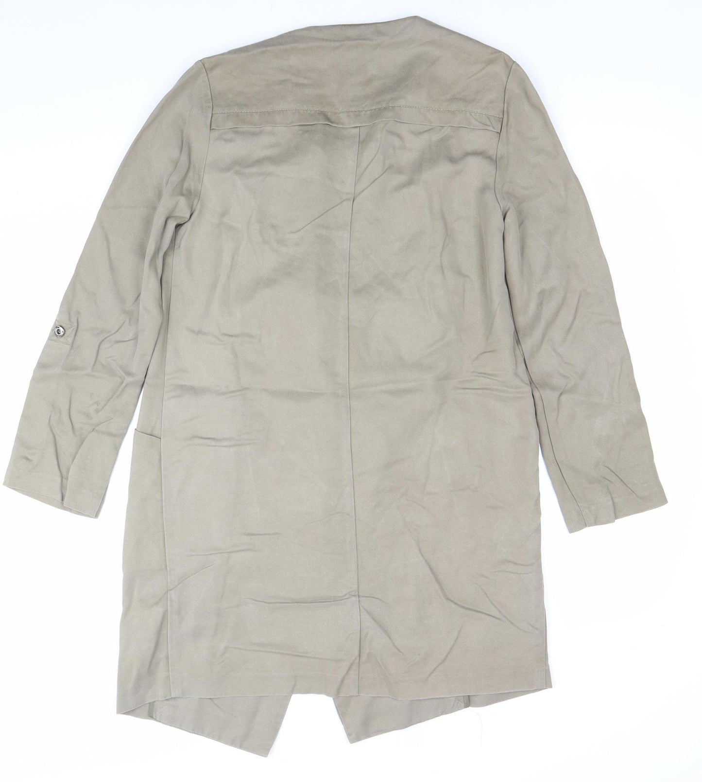 Marks and Spencer Women Beige Petite Size 6P Lyocell Coatigan