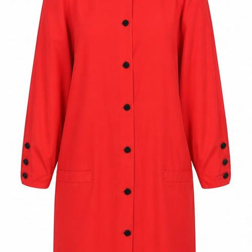 Janina Schreck Women’s Red Shirt Dress Size 12 Viscose Vintage