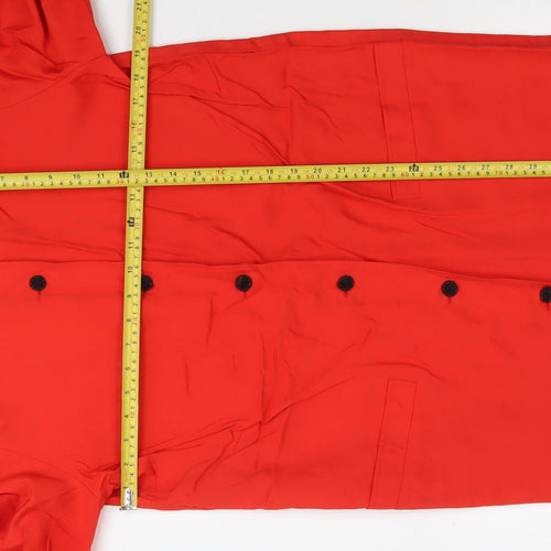 Janina Schreck Women’s Red Shirt Dress Size 12 Viscose Vintage