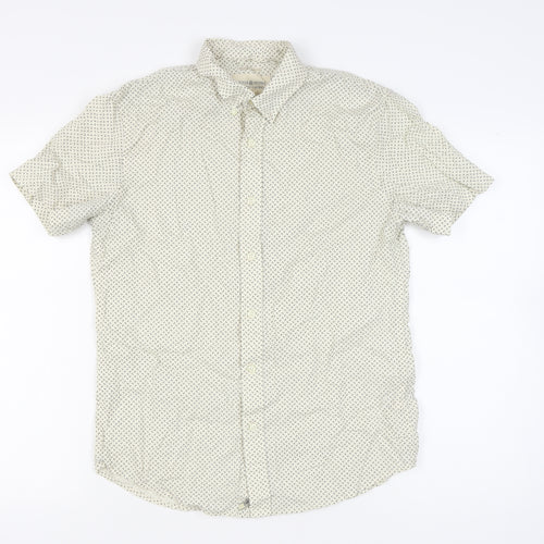 Ralph Lauren Men’s White Nautical Print M Short Sleeve Button-Up Shirt