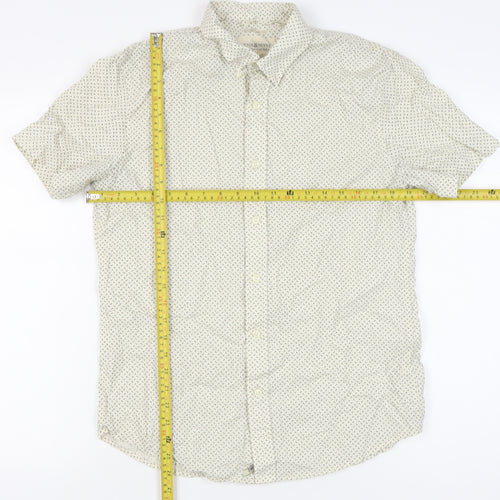Ralph Lauren Men’s White Nautical Print M Short Sleeve Button-Up Shirt
