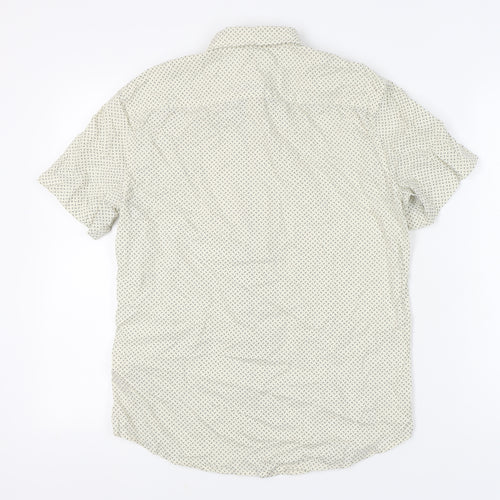 Ralph Lauren Men’s White Nautical Print M Short Sleeve Button-Up Shirt