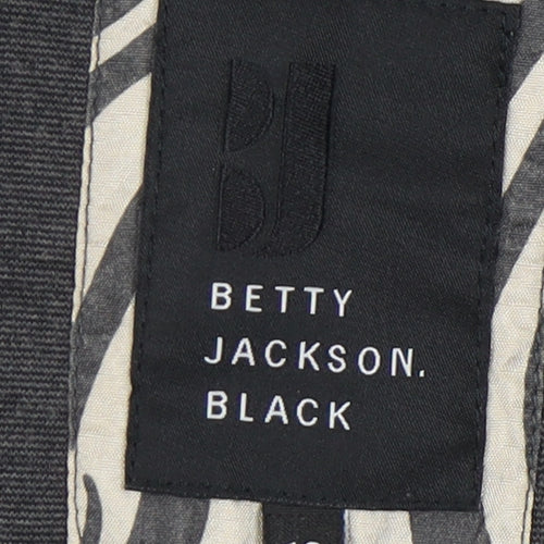 Betty Jackson Black Women’s Grey Sheath Dress Size 12 Cowl Neck
