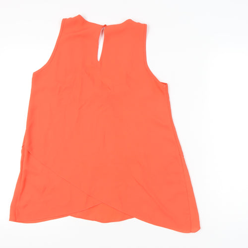 Red Herring Womens Orange Sleeveless Tunic Tank Top Size 10