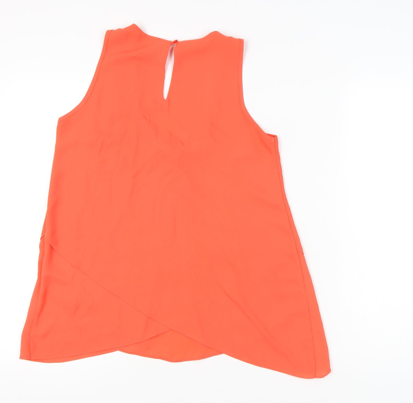 Red Herring Womens Orange Sleeveless Tunic Tank Top Size 10