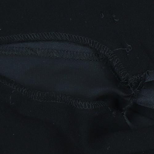 Marks and Spencer Women’s Black Sheath Dress Size 14 Ruffle Detail Sleeveless