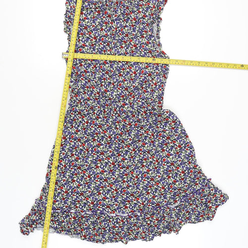 Oasis Womens Multicoloured Floral A-Line Dress Size 10
