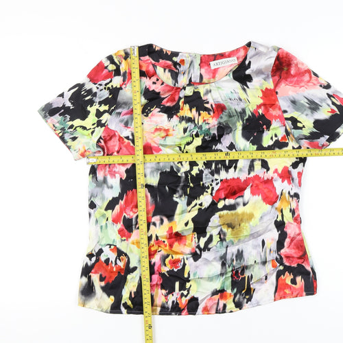 Artigiano Womens Multicoloured Silk Floral Blouse UK 12