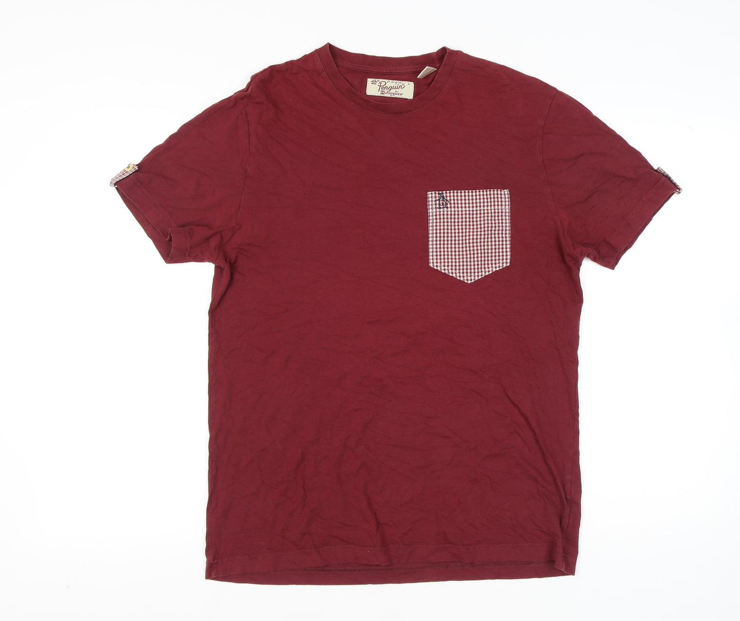 Penguin by Munsingwear Men’s Red Cotton Crew Neck T-Shirt L