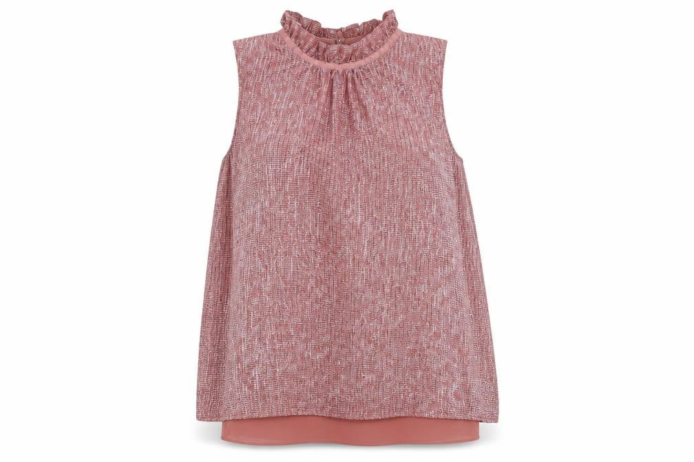 Next Women’s Pink High Neck Sleeveless Tunic Blouse Size 10