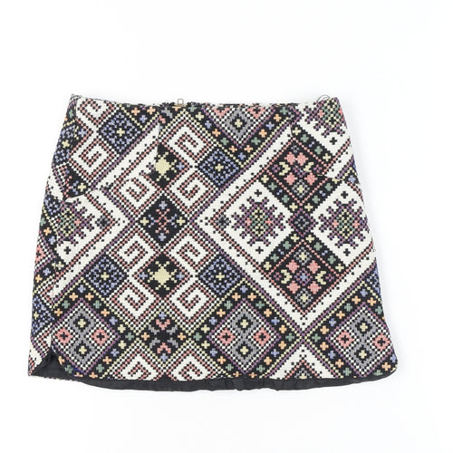 Cameo Rose Women’s Multicoloured Size 8 Geometric Mini Skirt