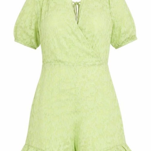 Miss Selfridge Women’s Green Polyester Lace-Up Playsuit UK 12