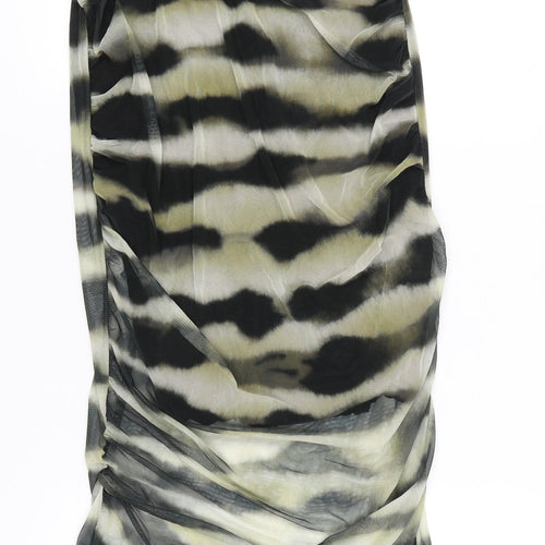 New Collection Womens Multicoloured Animal Print Midi Skirt 2XL