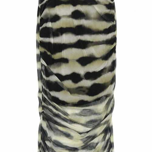 New Collection Womens Multicoloured Animal Print Midi Skirt 2XL