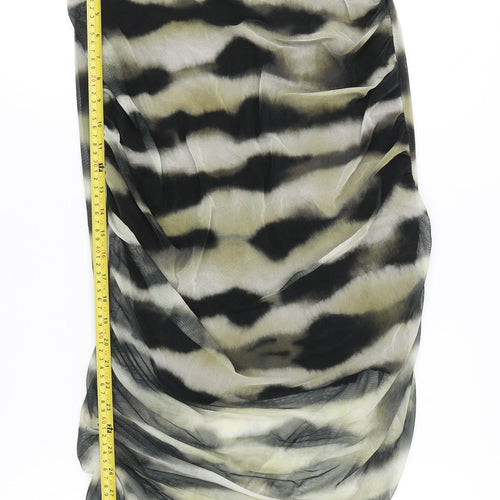 New Collection Womens Multicoloured Animal Print Midi Skirt 2XL