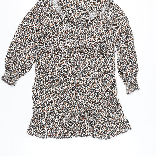 Marks and Spencer Girls Leopard Print A-Line Dress 10-11 Years