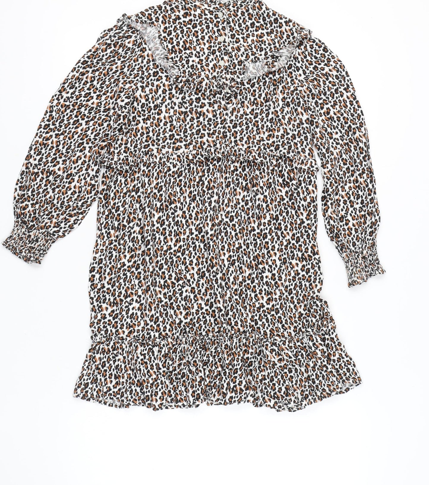 Marks and Spencer Girls Leopard Print A-Line Dress 10-11 Years