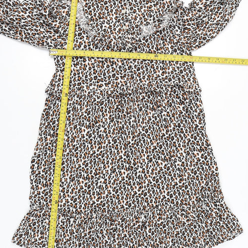 Marks and Spencer Girls Leopard Print A-Line Dress 10-11 Years