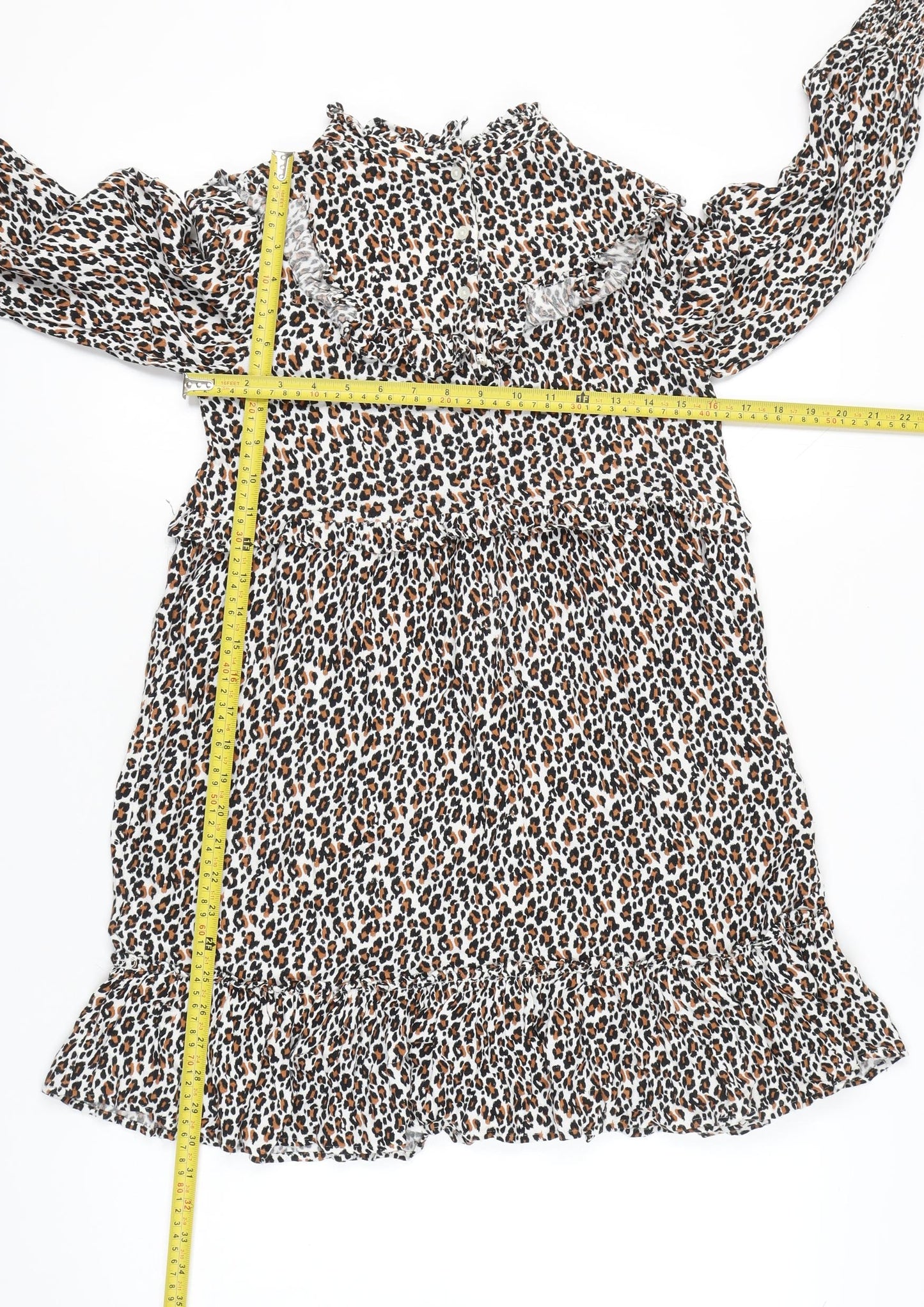 Marks and Spencer Girls Leopard Print A-Line Dress 10-11 Years