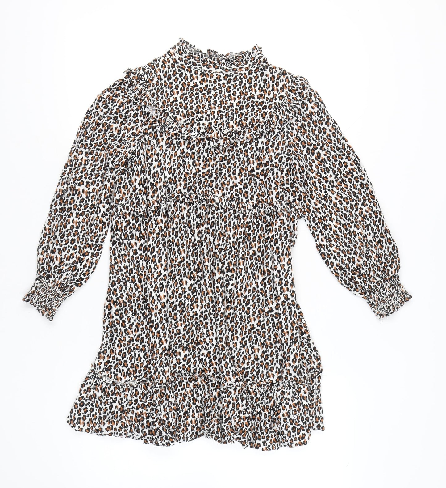 Marks and Spencer Girls Leopard Print A-Line Dress 10-11 Years