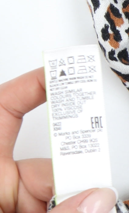 Marks and Spencer Girls Leopard Print A-Line Dress 10-11 Years